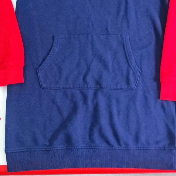 Fila extra long hoodie blue and red with graphic women's youth size XXL (18-20) - Picture 7 of 9
